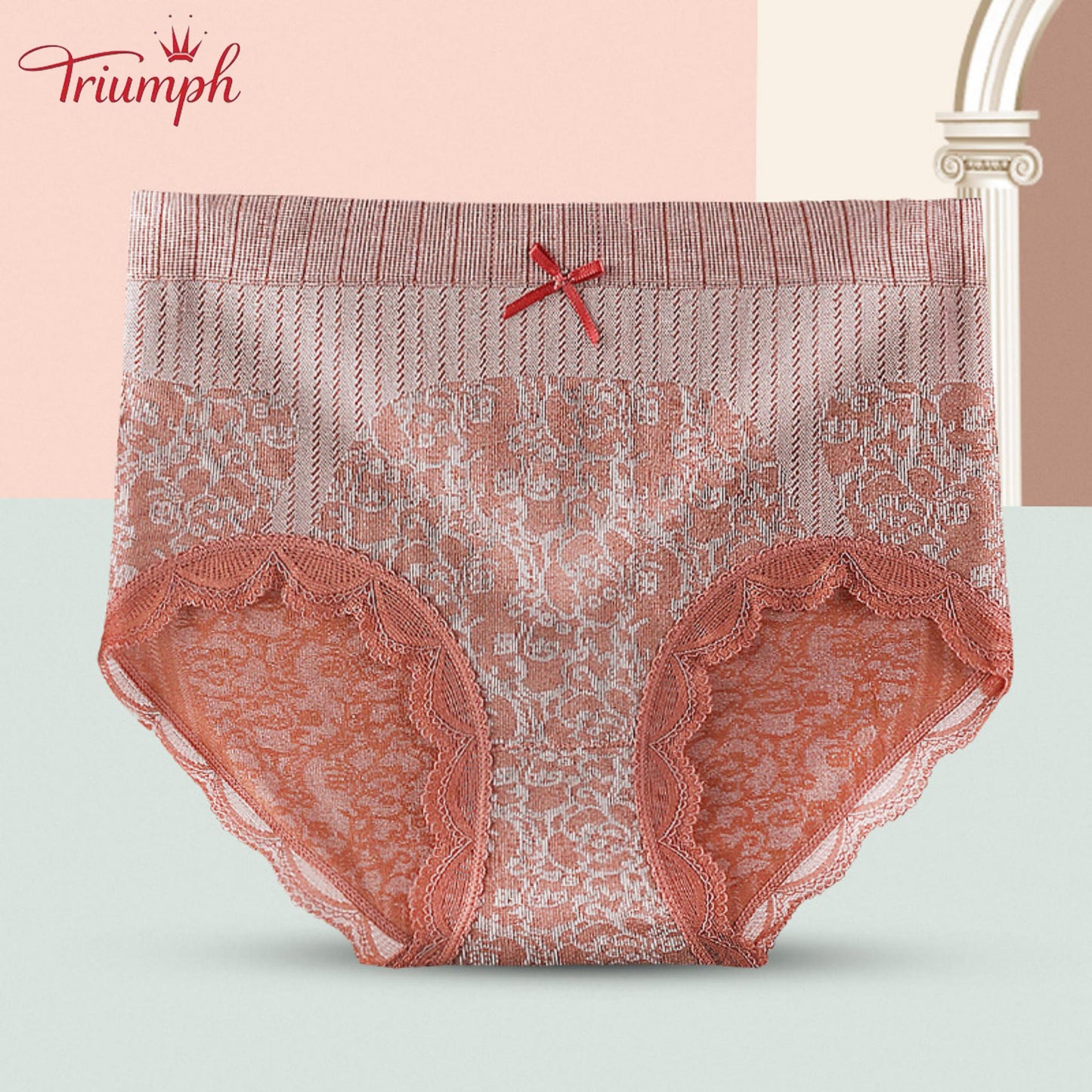 Triumph - Ingyenes Szállítás,4 Pár Kényelmes, légáteresztő, Magas Derekú Alsónadrág,Csipke Szegély