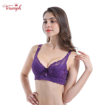 Triumph - Ingyenes Kiszállítás，3 Csomagos Csipkés Push-Up Melltartó，Kényelmes és Légáteresztő