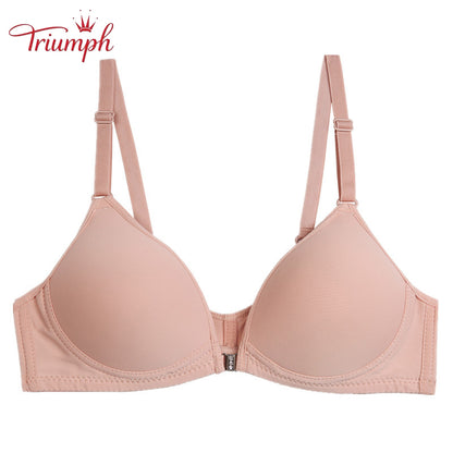 Triumph - Zestaw 3 Biustonoszy, Biustonosz na guziki z przodu, Biustonosz bez fiszbin, Seksowny, Wygodny, Bezśladowy, Push Up