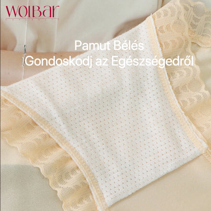WolBar Női Csipke Bugyi - 4 Darabos Szett，Pamut Bélés，45-90 kg és Felette