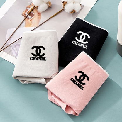 "CHANEL" 2 опаковки от чист памук, антибактериално дамско секси без следи бельо, дишащо дамско бельо