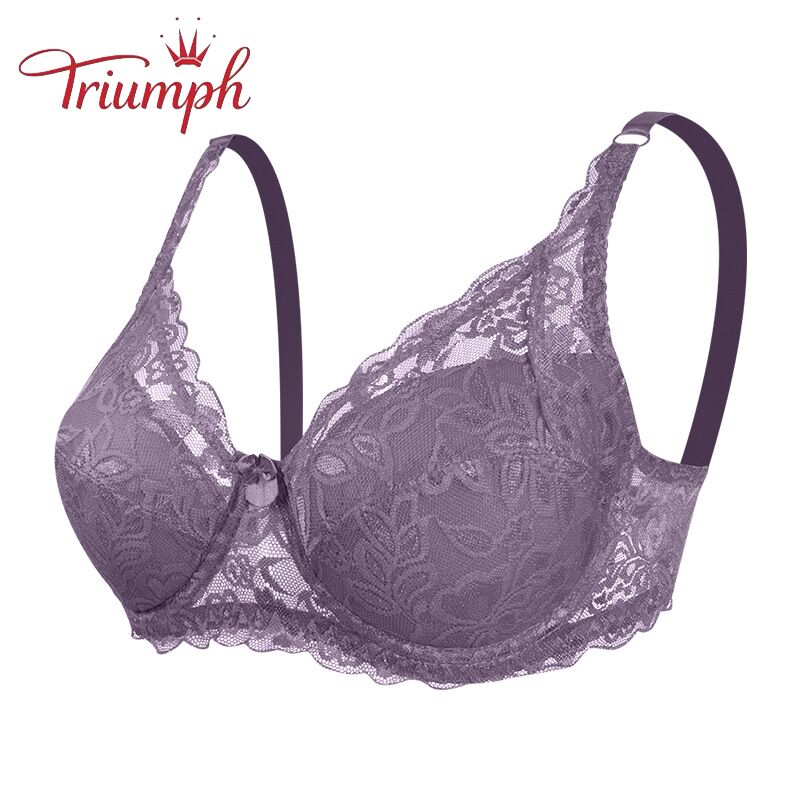 Triumph - Сутиен 3 Опаковка，Triumph Amourette 300，Нов секси сутиен с дантелен пуш ап с голям размер
