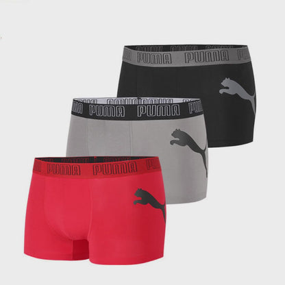 2 опаковки “Puma” Модно мъжко бельо от чист памук “PUMA”, памучен антибактериален спортен комфорт с голям размер “PUMA” боксер панталон